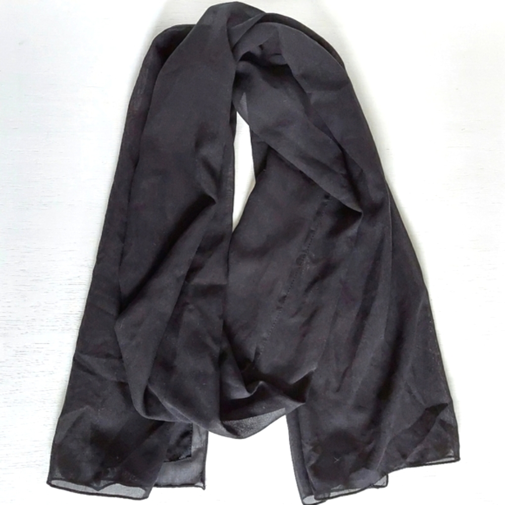 Black Sheer Scarf